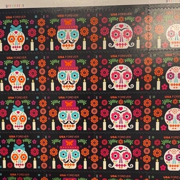 2021USA #5640-5643 Day of the Dead - Sheet of 20 mint - Picture 2 of 3